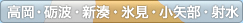 高岡・砺波・新湊・氷見・小矢部・射水