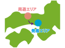 復路走行（周遊エリア→発着エリア）