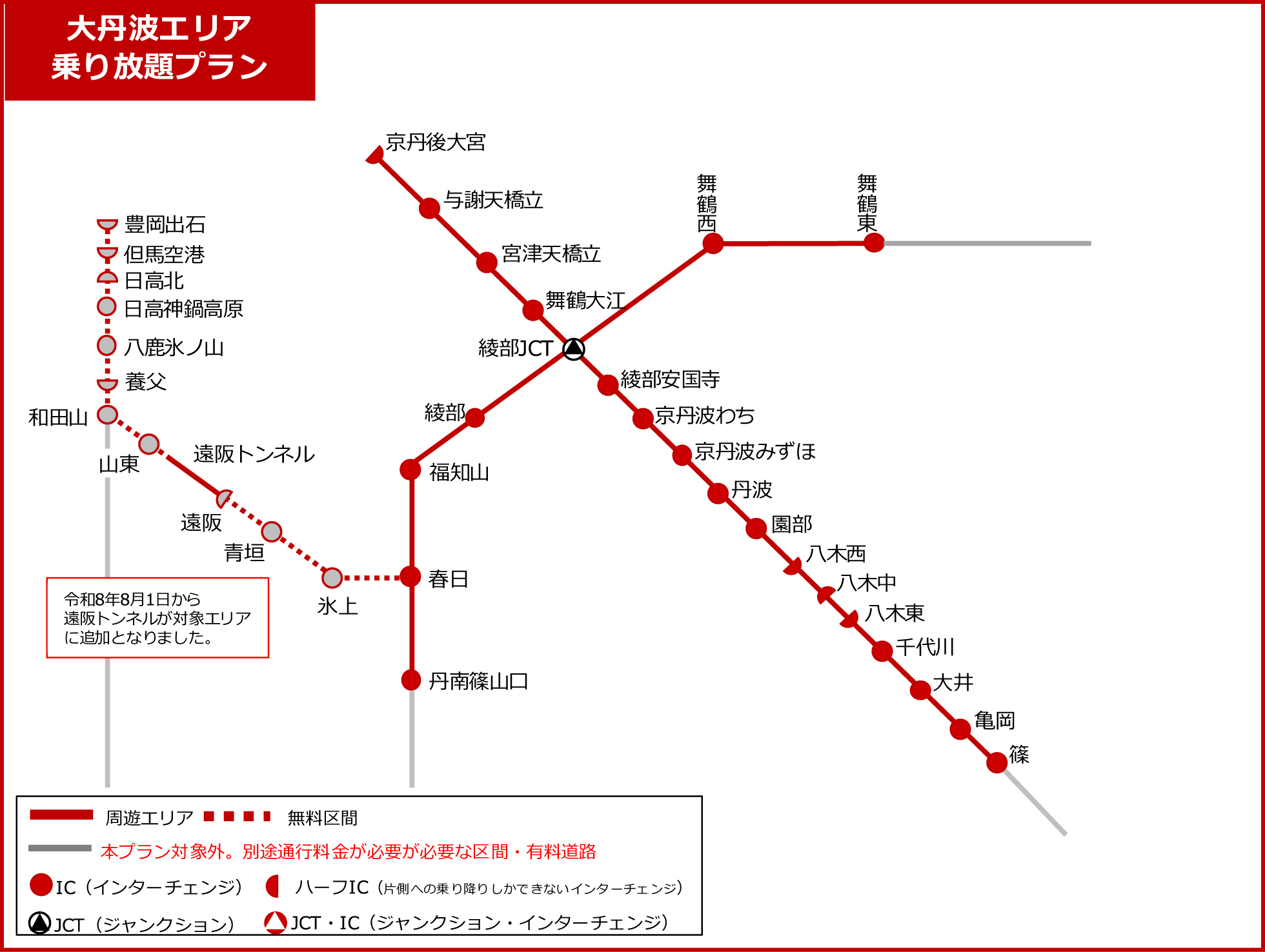 対象となる周遊エリア