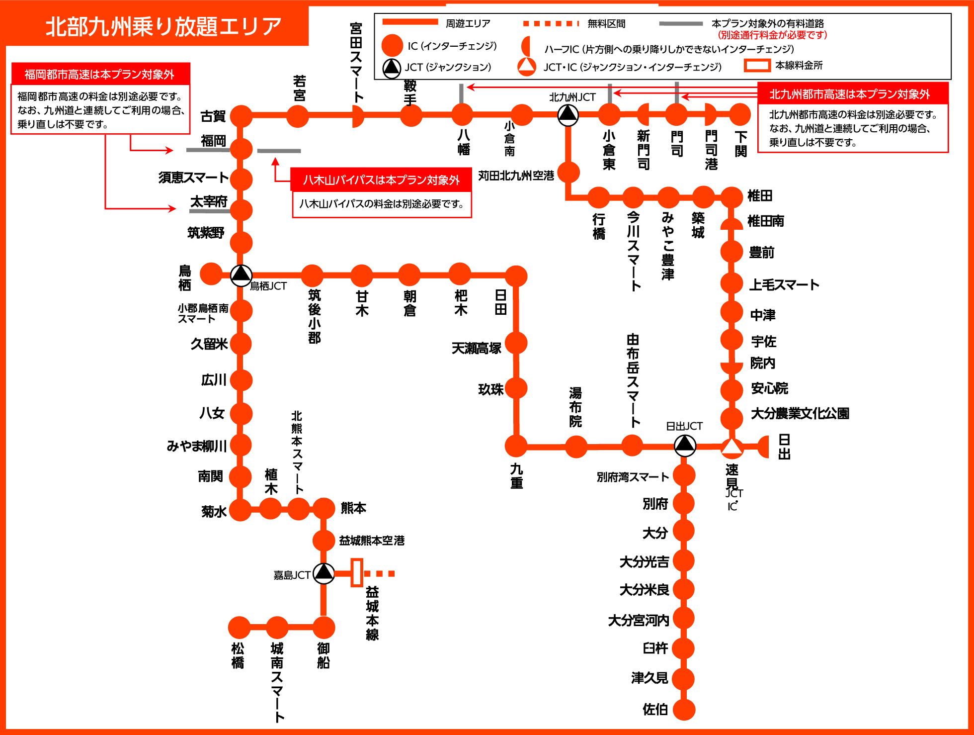 対象となる周遊エリア