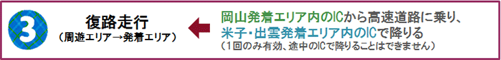 復路走行（周遊エリア→発着エリア）