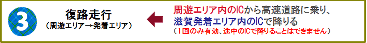 復路走行（周遊エリア→発着エリア）