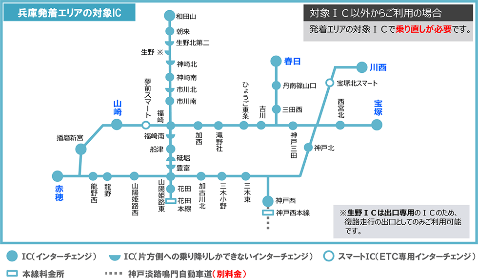 発着エリアの地図