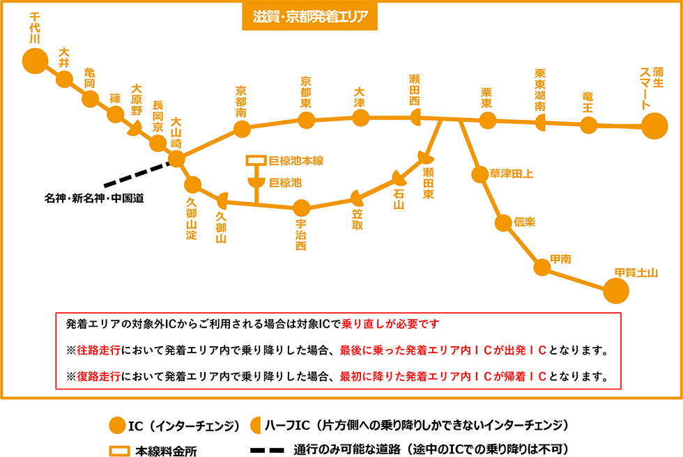 周遊エリアの地図