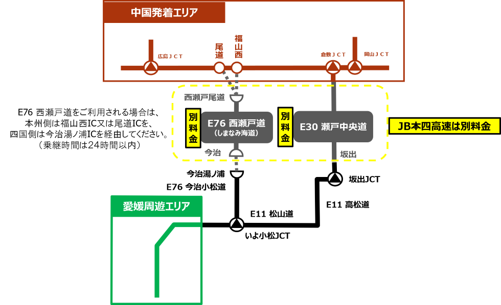 発着エリアの地図