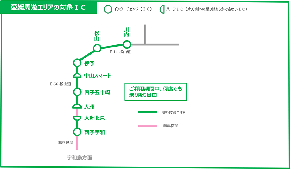 周遊エリアの地図