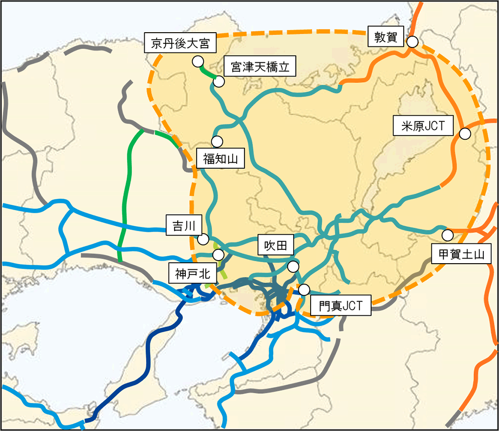 京都・若狭路・びわ湖ぐるっとドライブパス 乗り放題エリア